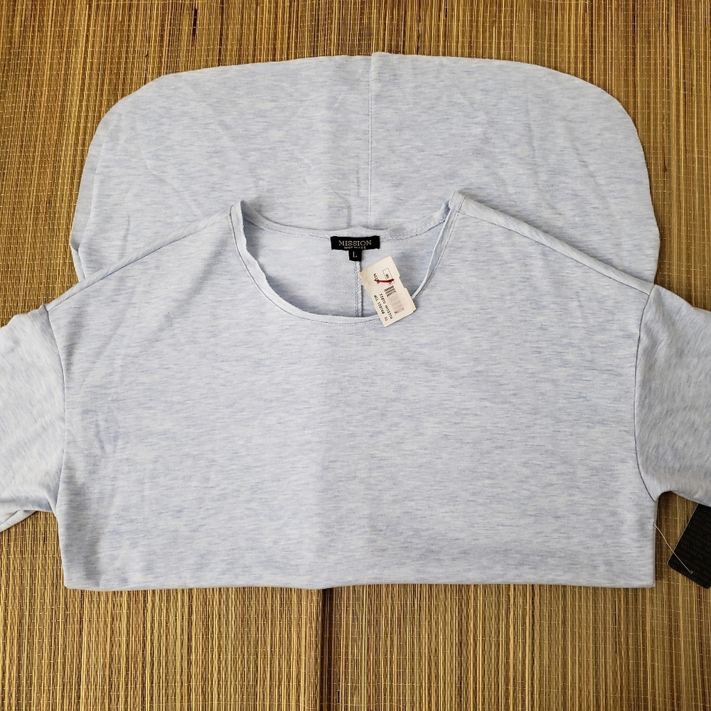 Mission Clothing Longline shirt men L Blue Gray - Picture 3 of 9